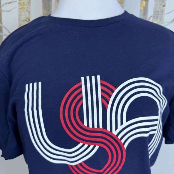 Polo Ralph Lauren Navy Team USA 2024 Summer Olympics Villagewear Tee Shirt Large - Picture 4 of 9